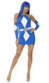 Sexy Forplay Mega Power Blue Ranger Superhero Dress Costume 551541