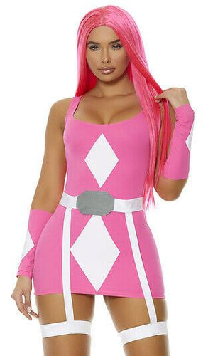 Sexy Forplay All That Power Pink Ranger Superhero Dress Costume 551538