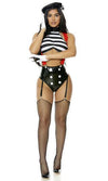 Sexy Forplay Speechless Mime 5pc Black & White Costume 551526