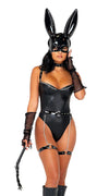 Roma Fetish Bunny Black Underwire Bodysuit 6pc Costume 5098