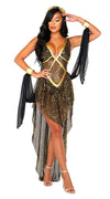 Roma Glamorous Goddess Black & Gold Bodysuit Dress Costume 5108