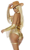 Sexy Forplay Lasso Up Cowgirl Western Cowboy Metallic Gold Costume 552974