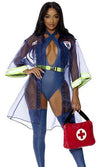 Sexy Forplay What's The 911 EMT Paramedic Blue Bodysuit 4pc Costume 552926
