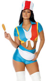Sexy Forplay Stick With It Hot Dog On A Stick Employee 5pc Costume 552930