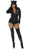 Sexy Forplay Salute Soldier Military Black LS Romper Costume 552962