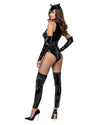 Roma Black Vinyl Feline Fetish Bodysuit 3pc Costume 6209