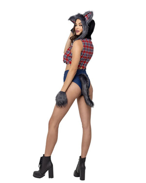 Roma Sultry SheWolf 3pc Hooded Werewolf Costume 6186