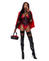 Roma Enchanted Forest Minx 3pc Vinyl Hooded Red Riding Hood Costume 6185