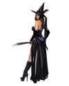 Roma Dark Spell Seductress Witch Black & Purple Bodysuit Corset Costume 6173