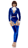 Sexy Forplay Austin Powers Blue Velvet 5pc Costume 553152