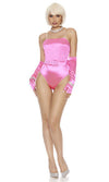 Sexy Forplay Girl's Bestfriend Pink Satin Bodysuit 4pc Marilyn Costume 553153