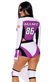 Sexy Forplay Ready To Race Purple Motocross Racer 5pc Driver Costume 553178