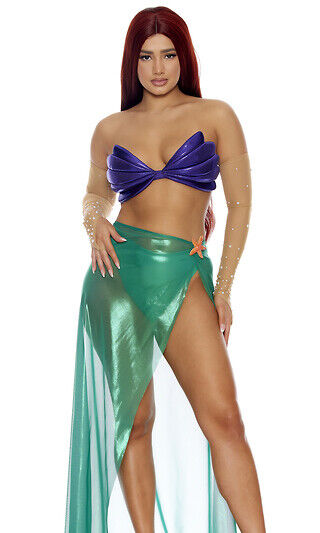 Sexy Forplay Part Of Your World Mermaid 4pc Ariel Princess Costume 553190