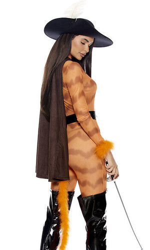 Sexy Forplay Ninth Life Sheer Orange Jumpsuit Cat Character Costume 553133