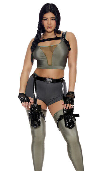 Sexy Forplay Time To Raid 6pc Laura Croft Costume 553182