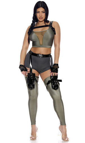 Sexy Forplay Time To Raid 6pc Laura Croft Costume 553182