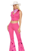 Sexy Forplay Pink Western Star Cowgirl Doll Costume 553169